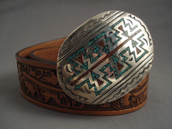 Gigantic Old Navajo Turquoise Silver Belt