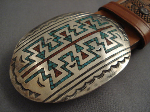 Gigantic Old Navajo Turquoise Silver Belt