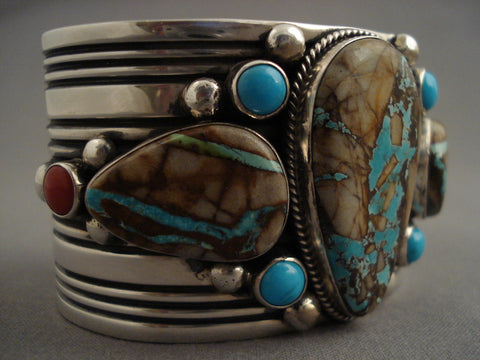 Mind Blowing Vintage Navajo Mega Royston Turquoise Bracelet