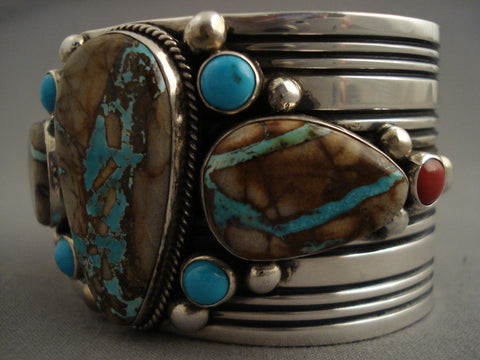 Mind Blowing Vintage Navajo Mega Royston Turquoise Bracelet