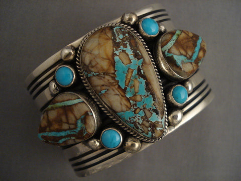 Mind Blowing Vintage Navajo Mega Royston Turquoise Bracelet
