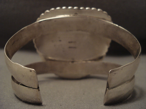 Museum Modernistic Navajo Blue Diamond Turquoise Silver Bracelet