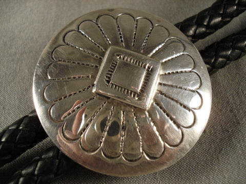 Museum Vintage Navajo Hand Wrought Silver Bolo Tie