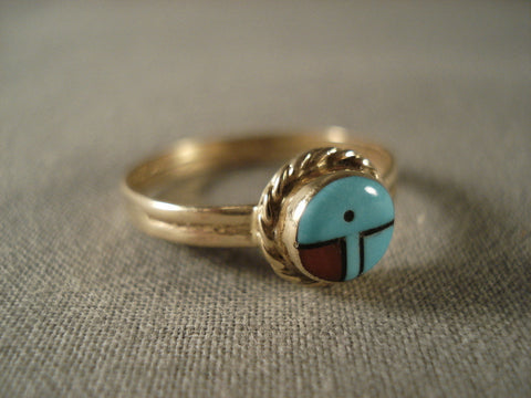 Solid 14k Gold Vintage Zuni Ring