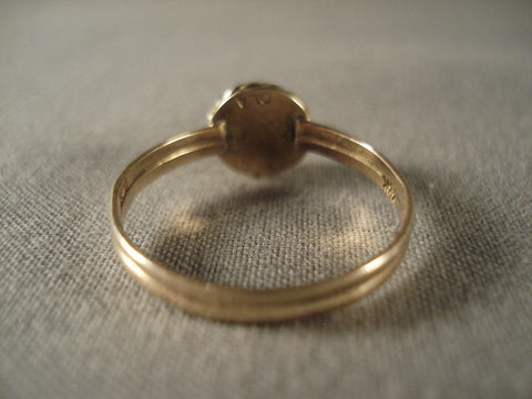 Solid 14k Gold Vintage Zuni Ring