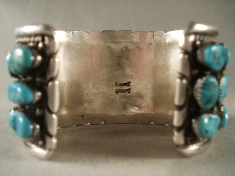 Mind Blowing Vintage Navajo Turquoise Silver Bracelet