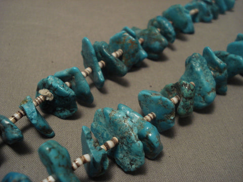 112 Gram Vintage Santo Domingo Turquoise Necklace Jacla Old Vtg