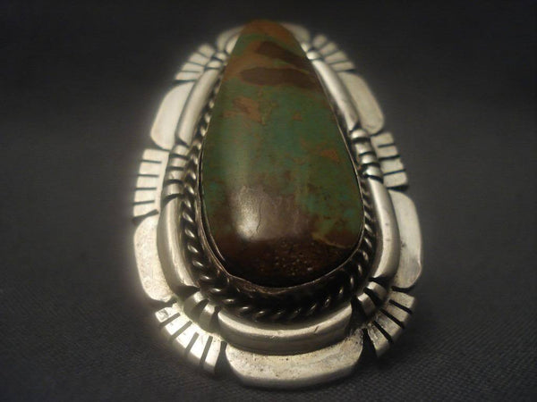 Colossal Vintage Navajo Natural King's Manassa Turquoise Silver Ring