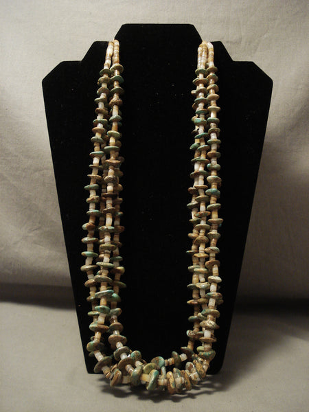 Museum Vintage Navajo 'Natural Green Turquoise' Necklace Old