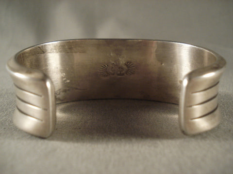 Kokplelli Love Curvilinear Silver Bracelet