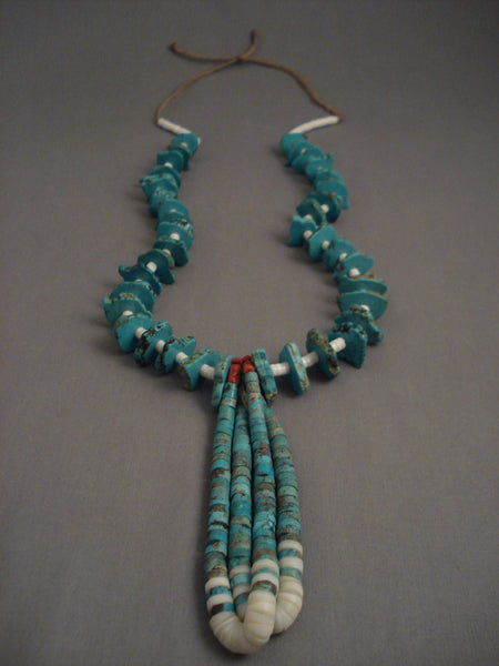 Museum Vintage Navajo turquoise Slab Necklace