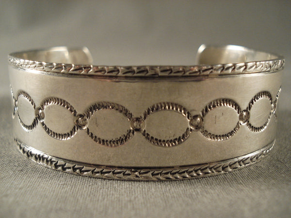 Important Vintage Navajo Jeeo Joe (d.) Silver Bracelet