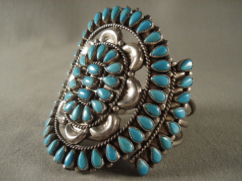 Huge Old Navajo Turquoise Silver Vintage Bracelet