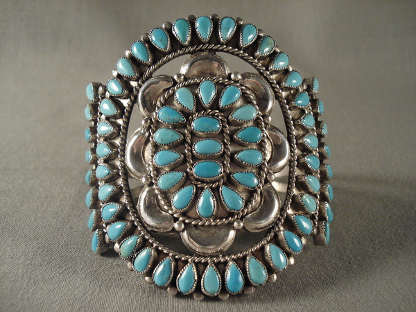 Earlier Vintage Navajo Turquoise Silver Bracelet