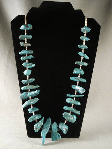 Chunky Old Navajo Turquoise Nugget Necklace