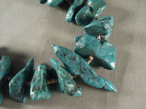 Chunky Old Navajo Turquoise Nugget Necklace