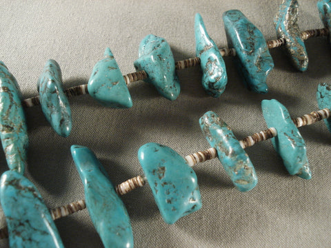 Chunky Old Navajo Turquoise Nugget Necklace