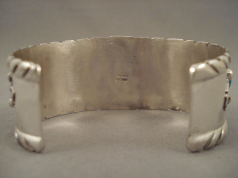 Amazing Vintage Zuni Simplicio Turquoise Silver Bracelet