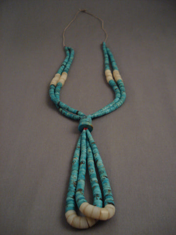 Quality Vintage Navajo Ceremonial Turquoise Necklace