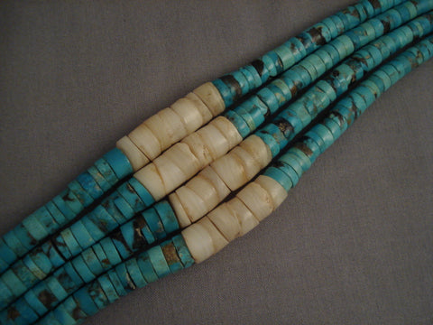 Quality Vintage Navajo Ceremonial Turquoise Necklace