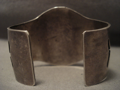 Curious Vintage Hopi/ Navajo sacred Pot & Plant Silver Bracelet